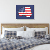 Amerikanische Fahne Leinwanddruck (Insitu (Schlafzimmer))
