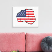 Amerikanische Fahne Leinwanddruck (Insitu (Wohnzimmer))