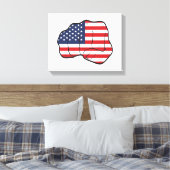 Amerikanische Fahne Leinwanddruck (Insitu (Schlafzimmer))