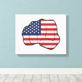 Amerikanische Fahne Leinwanddruck (Insitu (Holzboden))