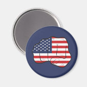 Amerikanische Fahne Magnet (Vorderseite/Rückseite)