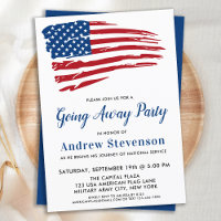 Amerikanische Fahne Militärsoldat geht aus Party