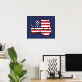 Amerikanische Fahne Poster (Heimbüro)