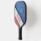 Amerikanische Fahne "Red White" und "Blue US Flagg Pickleball Schläger (Links)