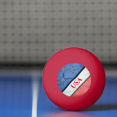 Amerikanische Fahne "Red White" und "Blue US Flagg Tischtennisball (Netto)
