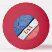 Amerikanische Fahne "Red White" und "Blue US Flagg Tischtennisball (Rückseite)