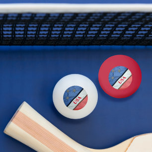 Amerikanische Fahne "Red White" und "Blue US Flagg Tischtennisball