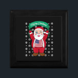 Amerikanische Fahne Santa Patriotic Christmas Erinnerungskiste<br><div class="desc">Amerikanische Fahne Santa Patriotic Christmas</div>