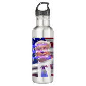 Amerikanische Fahne Trump 2020 Edelstahlflasche (Vorderseite)