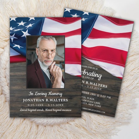 Amerikanische Fahne Veteran Military Celebration L Einladung