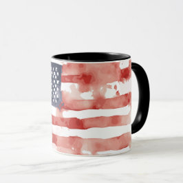 Amerikanische Fahne "Watercolor", 4. Juli Tasse