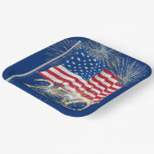 Amerikanische Fahne zum 250. Geburtstag mit Sparkl Pappteller (Gewinkelt)