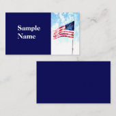 Amerikanische Fahnenkunst patriotisches Design Visitenkarte (Vorne/Hinten)