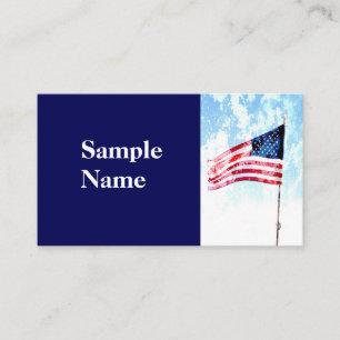 Amerikanische Fahnenkunst patriotisches Design Visitenkarte