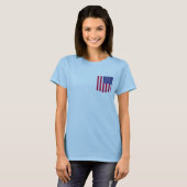 Amerikanische Farben Taschenmuster Taschendesign T T-Shirt (Vorne ganz)