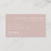 Amerikanische Feather Watercolor Einfache Elegant Visitenkarte (Rückseite)