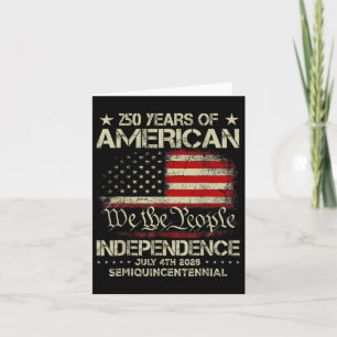 Amerikanische Feier zum 250. Jahrestag 250 Jahre U Karte