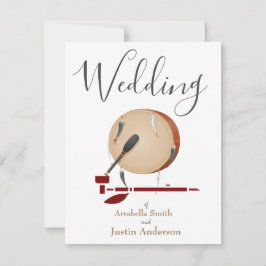 Amerikanische feierliche Weiße Hochzeit Einladung