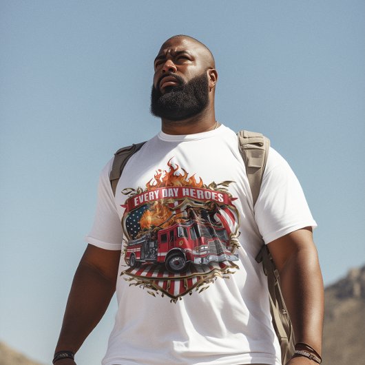 Amerikanische Feuerwehrmänner in Aktion T-Shirt