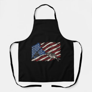 Amerikanische Fischerei-Vintage-Flagge Schürze