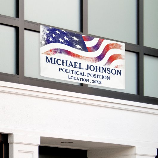 Amerikanische Flag Custom Political Campaiection Banner (Äußeres Gebäude)