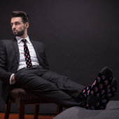 Amerikanische Flag-Distressive Circle Pattern Krawatte