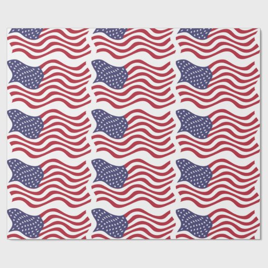 AMERIKANISCHE FLAG GESCHENKPAPIER (Flach)