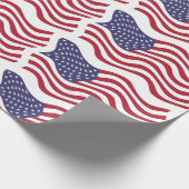 AMERIKANISCHE FLAG GESCHENKPAPIER (Ecke)
