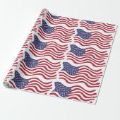 AMERIKANISCHE FLAG GESCHENKPAPIER (Ungerollt)