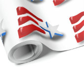 AMERIKANISCHE FLAG GESCHENKPAPIER (Rolleneckpunkt)