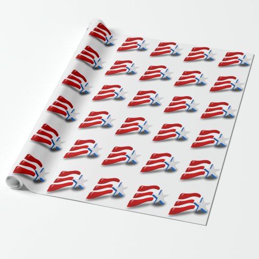 AMERIKANISCHE FLAG GESCHENKPAPIER (Ungerollt)