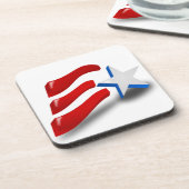 AMERIKANISCHE FLAG GETRÄNKEUNTERSETZER (Linke Seite)