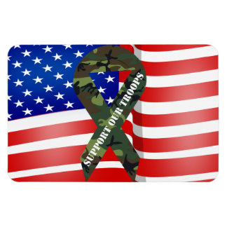 Amerikanische Flag Green Camouflage unterstützen u Magnet