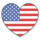 Amerikanische Flag-Herzform Aufkleber (Vorderseite)