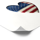 Amerikanische Flag Hört wählt Liebe über Hass Poster (Ecke)