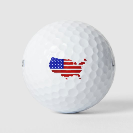 Amerikanische Flag-Karte der USA Golfball (Vorderseite)
