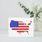 Amerikanische Flag-Karte der USA Postkarte (Stehend Vorderseite)