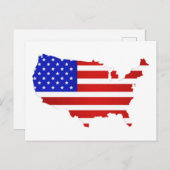 Amerikanische Flag-Karte der USA Postkarte (Vorne/Hinten)