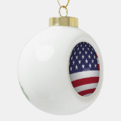 AMERIKANISCHE FLAG KERAMIK Kugel-Ornament (Links)