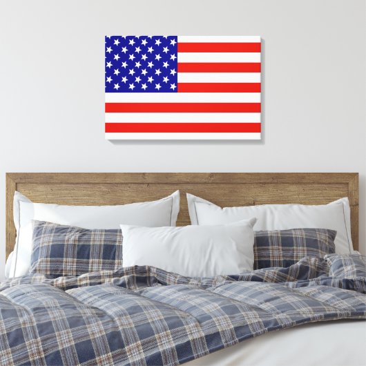 AMERIKANISCHE FLAG LEINWANDDRUCK (Insitu (Schlafzimmer))