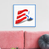 AMERIKANISCHE FLAG LEINWANDDRUCK (Insitu (Wohnzimmer))