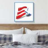 AMERIKANISCHE FLAG LEINWANDDRUCK (Insitu (Schlafzimmer))