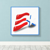 AMERIKANISCHE FLAG LEINWANDDRUCK (Insitu (Holzboden))