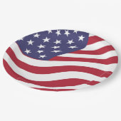 AMERIKANISCHE FLAG PAPPTELLER (Schrägansicht)