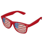 AMERIKANISCHE FLAG PATRIOTISCHE SUNGLASSEN FUN-Bri Partybrille (Schrägansicht)