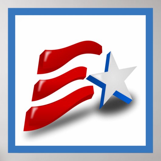 AMERIKANISCHE FLAG POSTER (Vorne)