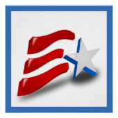 AMERIKANISCHE FLAG POSTER (Vorderseite)