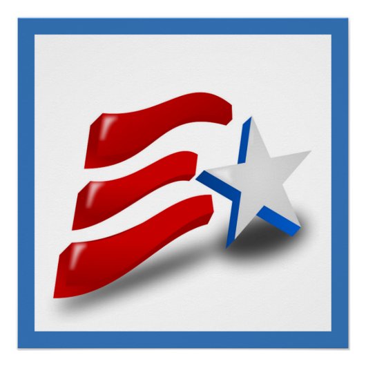AMERIKANISCHE FLAG POSTER (Vorderseite)