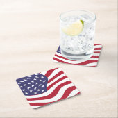 AMERIKANISCHE FLAG RECHTECKIGER PAPPUNTERSETZER (Vor Ort)