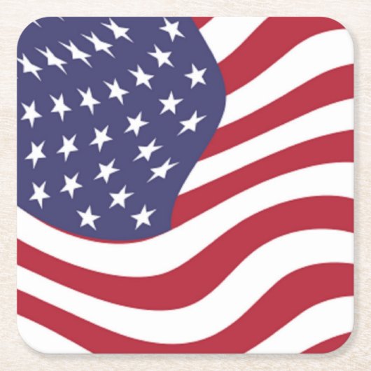 AMERIKANISCHE FLAG RECHTECKIGER PAPPUNTERSETZER (Vorderseite)